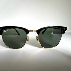 Ray-Ban Clubmaster Black &Gold Sunglasses